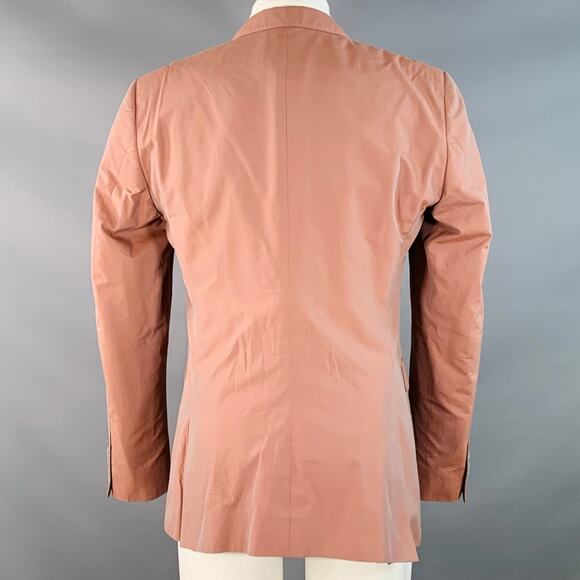 CALVIN KLEIN COLLECTION Size 41 Mauve Iridescent Cotton Sport Coat - Picture 3 of 5